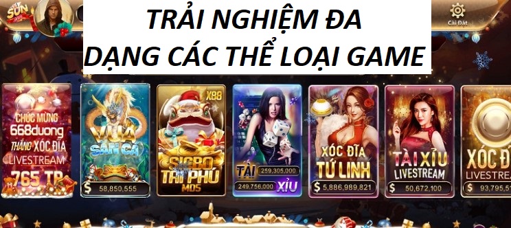 Kham Pha Da Dang Cac The Loai Game Sunwin